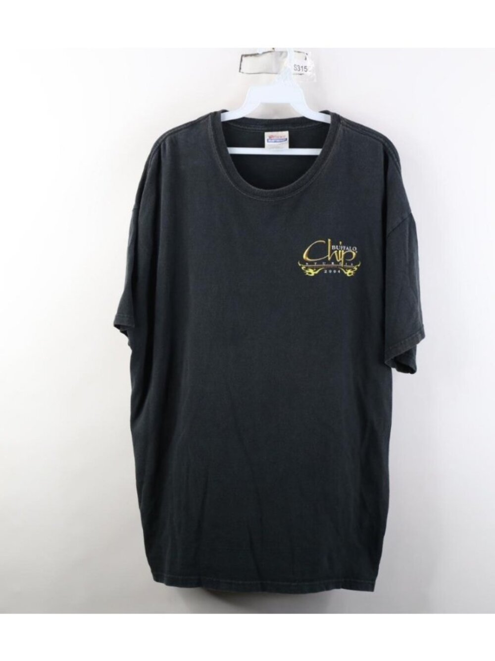 Vintage Y2K 2004 Mens XL Faded Buffalo Chip Sturgis Guitar Fire Flames T-Shirt